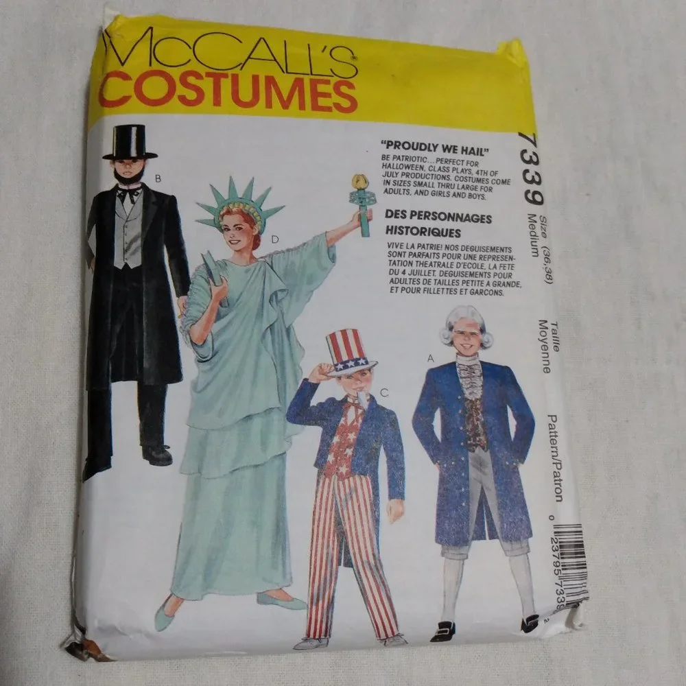 7339 McCalls Costumes Pattern - Picture 2 of 4